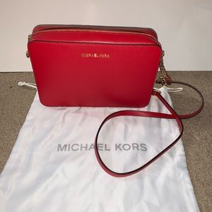 Bright Red MK Crossbody large purse
